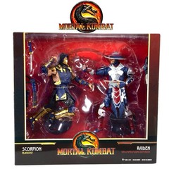 Mortal Kombat Scorpion Blackout & Raiden Defender Deluxe Figure Set 2020 New