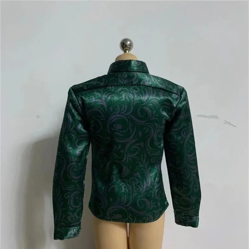 1/6 Scale Fashion Blue-green Printed Shirt Clothes Model for 12inch Male Soldier
