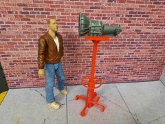 Transmission Jack with Transmission Prop Model 1/10 scale Shop Garage Diorama