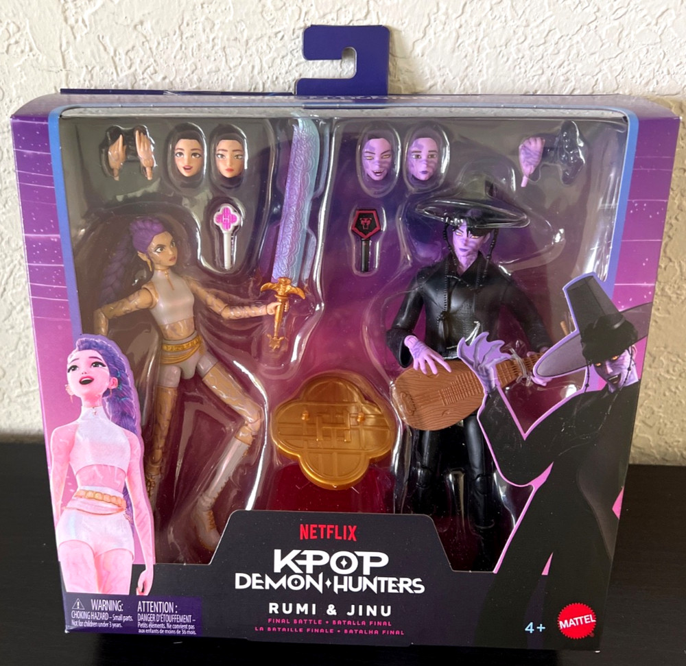 Kpop Demon Hunters 6″ RUMI & JINU Deluxe Action Figures Final Battle NEW +BOX