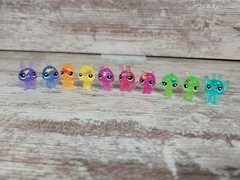 Littlest Pet Shop LPS Moonlite Fairies Glitter Lot of 10 Moondust Mini Figures