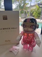 Authentic Popmart Mega Collection 400% Space Molly Soft Drink Series – Pink Lady