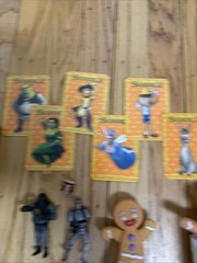 Vtg DreamWorks Shrek Figure Lot Donkey Thelonious Gingerbread Guard Dragon Puss