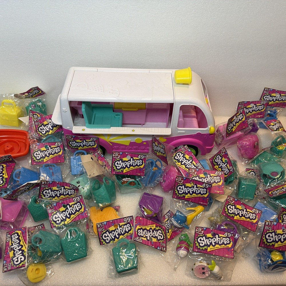 Shopkins Scoops Ice Cream Truck + Multiple Shopkin Figures And Accessories