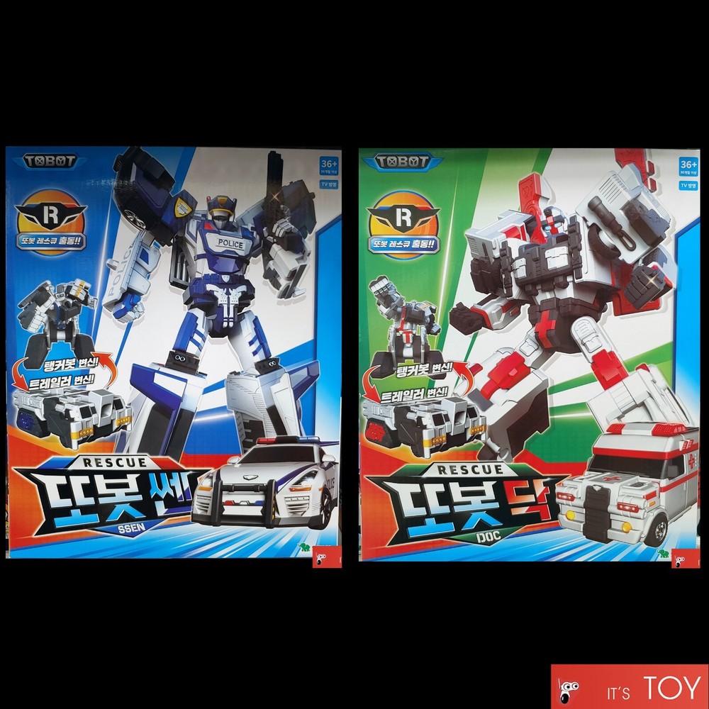 Rescue TOBOT SSEN & DOC Police Car Ambulance Tankerbot Transforming Robots set