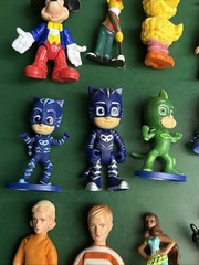 Lot of 50+ Vintage Mixed Lot PVC Plastic Toys, Disney, Pixar, Smurfs, Snoopy