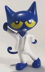 Pete The Blue Cat In Disco White suit 3” Tall Action Figure Toy Phat Mojo (T191)