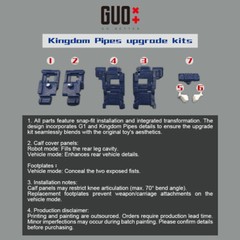 Leg Cover Foot Filler Upgrade Kit For Kingdom Pipes GO BETTER
