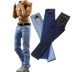 1/6 Scale Soldier Classic Jeans & Belt Model For 12” Male Action Figure Body