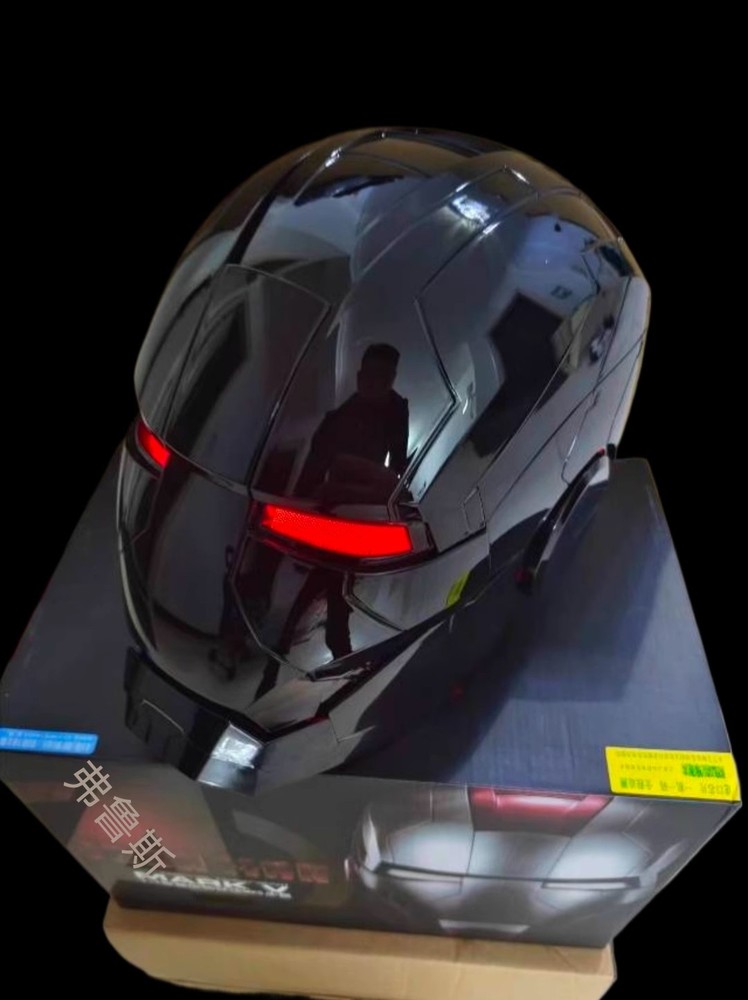 Black Iron Man MK5 Helmet Deformable Voice Control Wearable Electroplated Gift