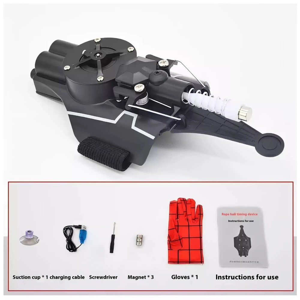 Spider Web Shooter 8ft USB Real Web Slinger and Launcher Toy for Superhero Fans