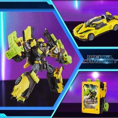 Metal Cardbot W Season 3 TACHY Cheetah Transformer Robot Action Figure Car Toy