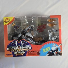 Biker Mice From Mars THROTTLE w Sprocket Launcher Hotdog Nacelle Figure 2024 New