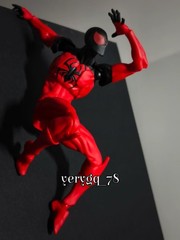 In US! MESS TOYS Symbiote Spider-Man Action Figure Black Red Model Boy Toys Gift