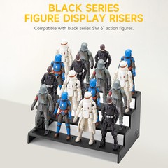4 Tiers Risers Display Stand Shelf for 6inch Black Series Mavel Legends Figure