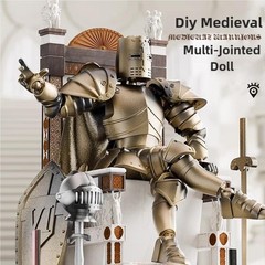 Medieval Action Figures,Knight Armor Action Figure,Multi-Jointed Movable Robo…