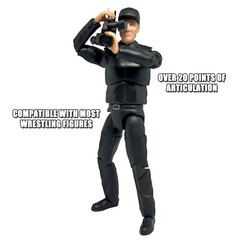 Ultimate TV Camera Man With Deluxe Articulation for WWE Wrestling Action Figures