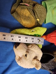 7 Vintage Rubber Hand Puppets Lot Animals Dragons Bears Dinosaur Alligator SOFT