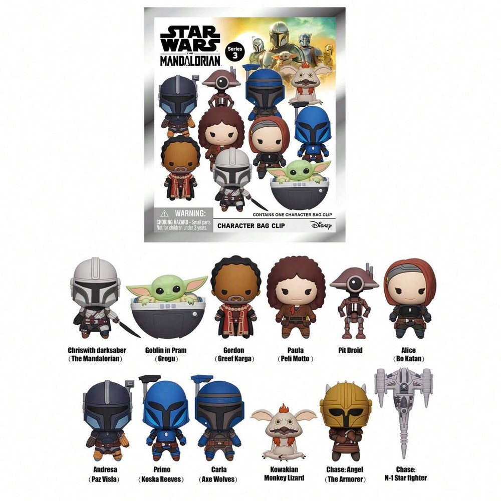 Star Wars Figural Keyring Blind Bag Mystery Pack Toy 1 Random Vader Yoda New