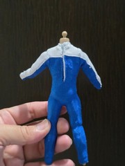 Handmade 1/12 Blue Body suit for Action Figure Body Notaman (No Figure,Unbrand)