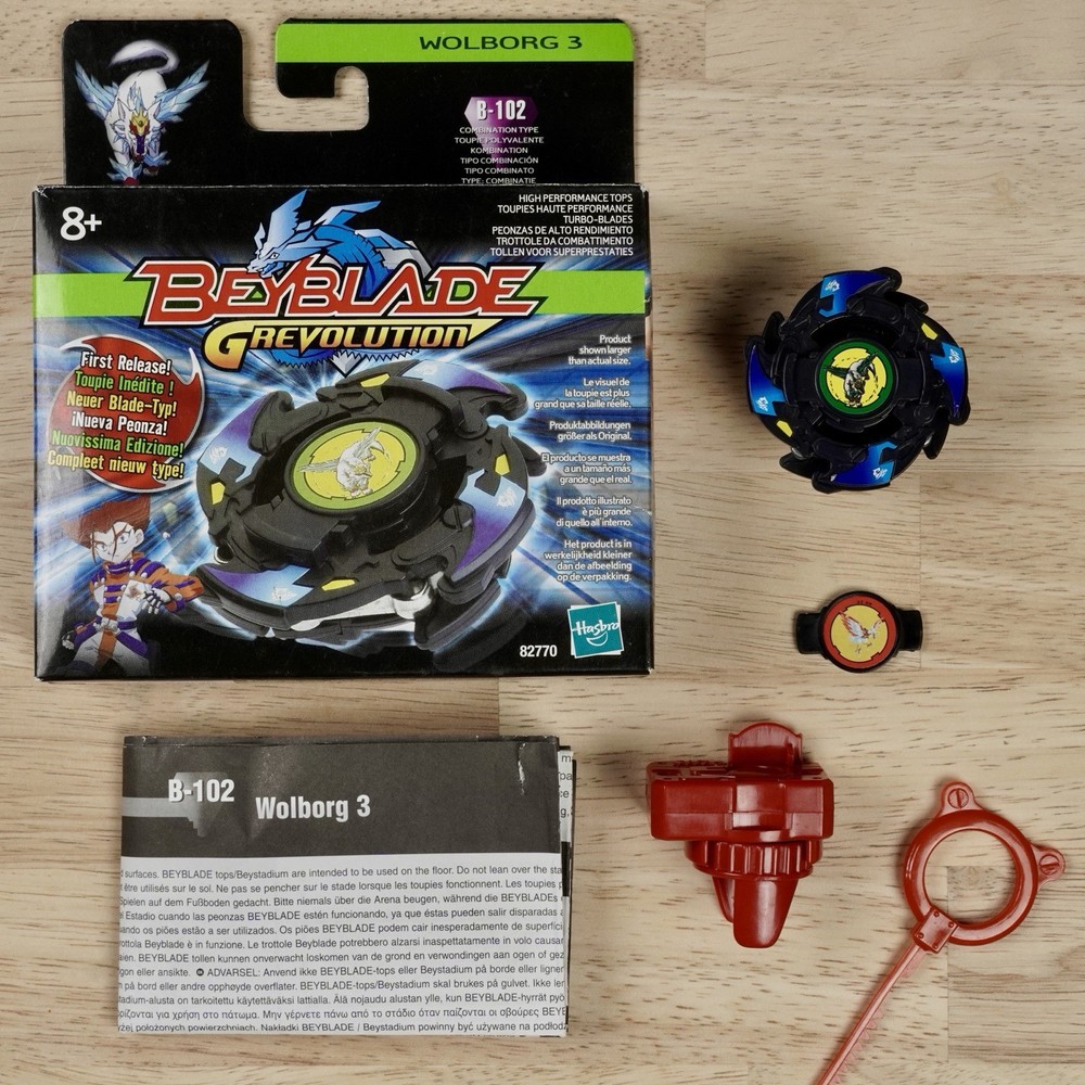 Rare – 2004 Hasbro Beyblade G-Revolution B-102 Wolborg 3 European Box