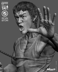 Bruce Lee Bust | 3D Printed Wicked | Unpainted | Fan Made| 1:6 Scale