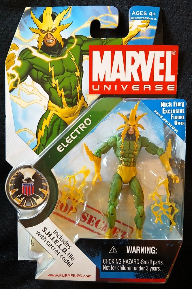 ELECTRO Marvel Universe 1:18 2009 *BUY 3 $20 EACH FREE BONUS FIGURE* Hasbro