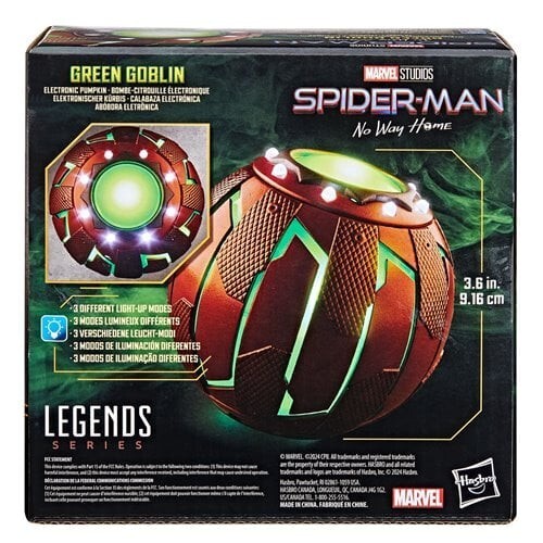 Spider-Man No Way Home Marvel Legends Green Goblin Electronic Pumpkin Bombs