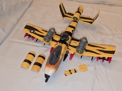 GI Joe 1988 Tiger Force Tiger Rat Jet 100% Complete Inc. Replacmnt Gunner Canopy