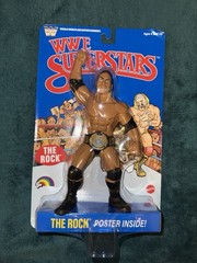 MINT MOC WWE Mattel Superstars LJN Series 3 The Rock Figure Blue Card Target NEW