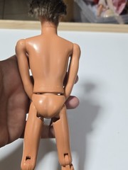 Vtg Barbie KEN Brunette Doll Rooted Hair Articulated Nude 4 Ooak C100