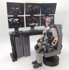 Custom 1:12 Tactical Map Surveillance Command Center Computer Screen Upgrades