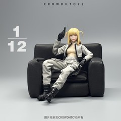 1/12 Scale Solid Color Fashionable Sofa Model Toy Fit 6in 9in Doll Action Figure