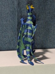 Kid Galaxy Poseable Dragon Figure | Blue & Green Dragon Action Toy