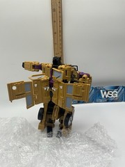 Transforming Toy COMBINER TO ROBOT Warbotron #6 TRANSFORMER Semi Truck Yellow