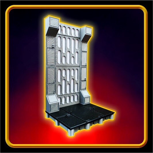 Star Wars inspired wall and diorama figure stand for 6″ line (Light Wall)
