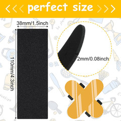 24 Pcs Black Fingerboard Foam Grip Tape 110 x 38 x 2 mm Fingerboard Deck Grip Ta