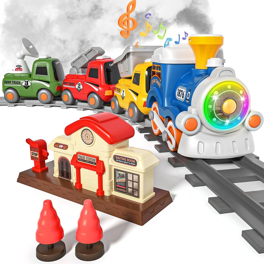 Juego De Tren Con Conexion Magnetica Y Sonidos Para Ninos Pequenos Lujo