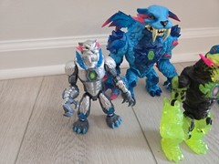 Lot 4 Mr Beast Lab Panther Action Figure Collector Toy Mutant Blue Gray Green
