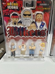 Set Of 3 Micro Icons Bikers Series 1 .All have magnetic feet 2000-2009 Original