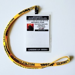 MINT 2003 GI Joe Convention Security Pass Badge Lanyard Toys R Us San Francisco
