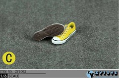 1/6 women shoes yellow Casual Chuck Sneakers for 12″ figure phicen hot toys❶USA❶