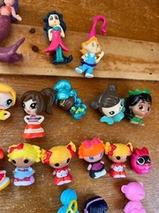 Lot of Mini Vinyl Plastic La La Loopsy & Friends Princess Mermaid Play Figures –
