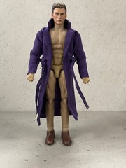 SU-CH-LTC-S-PP: 1/12 slim Purple Wired Trench Coat for 6 inch slim action figure