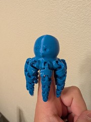 Octopus Flexi Fidget Toy Blue Fully Jointed.