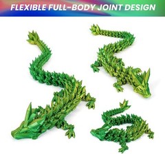 3D Printed Dragon Egg Full Articulated Crystal Dragon Fidget Toy Home Decor Toys