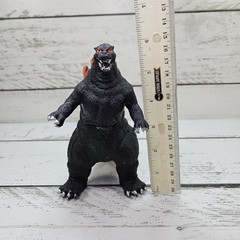 Soft Rubber Stuffed Godzilla Third Party Figure 6″ Orange Blue Spikes Read