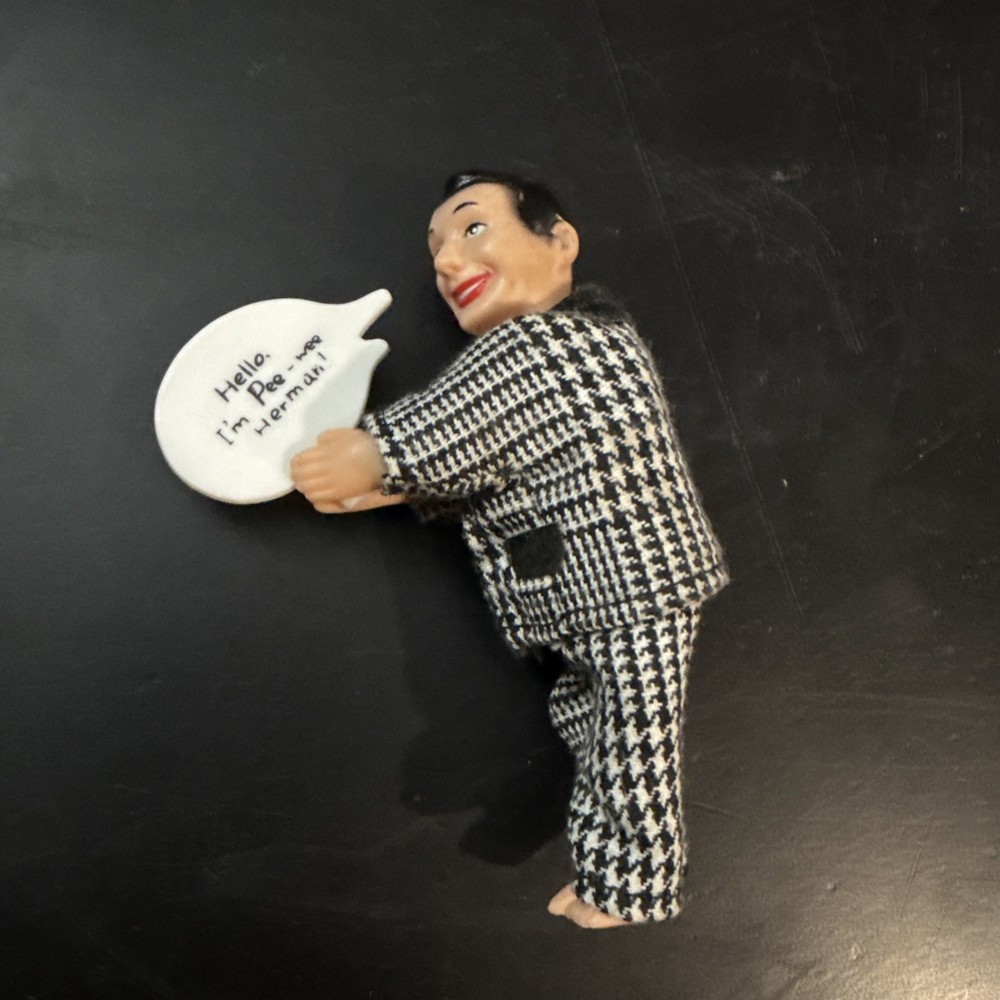VNTG PEEWEE HERMAN’S PLAYHOUSE CLIP ON FIGURE HELLO I’M PEE-WEE HERMAN SIGN