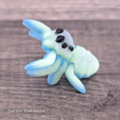 Glow in the Dark Tiny Spider 3D Printed Articulated Flexi Fidget Toy