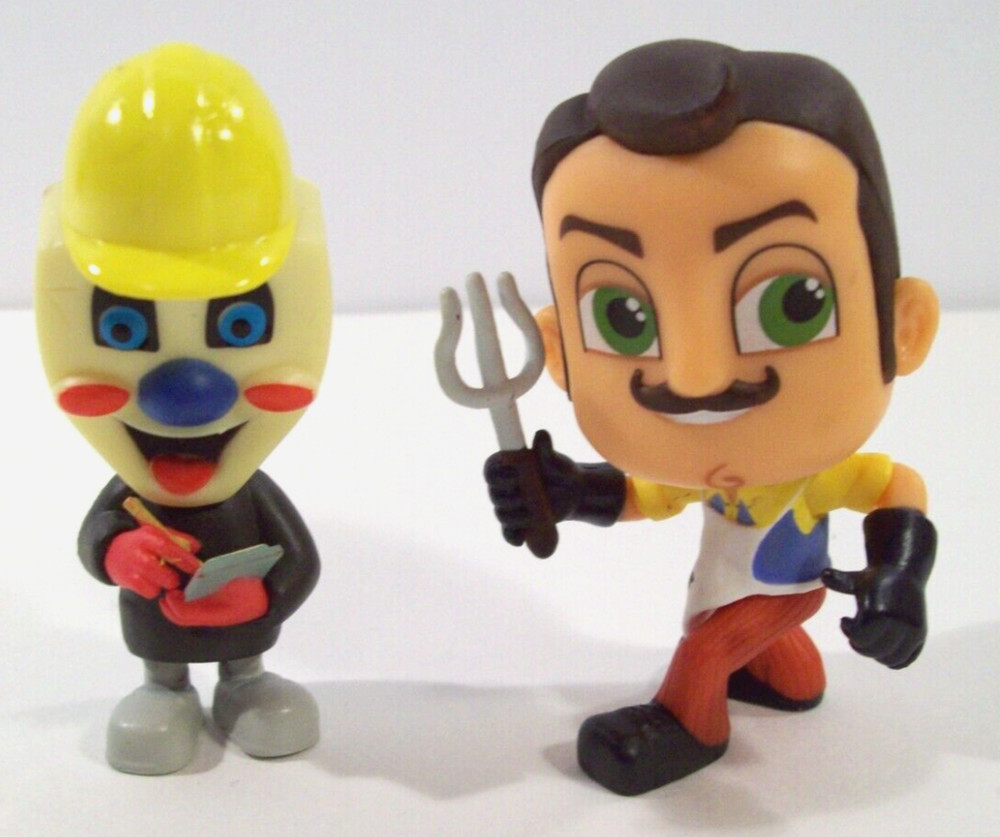 Phat Mojo Awfully Adorable Frenemies Figure Lot, Hard Hat Rod, Hello Neighbor
